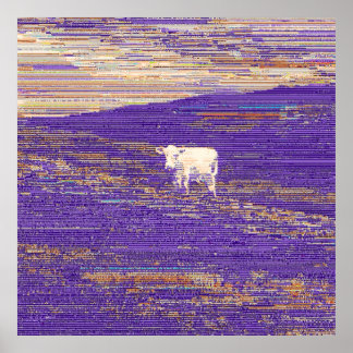 Affiche Last Transmission or Cow in a Field