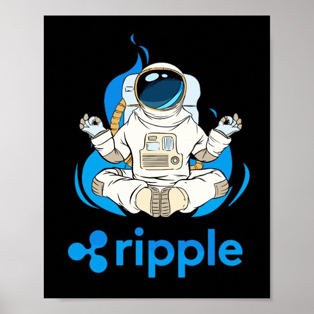Affiche L'astronaute de chiffrement XRP à chiffrement de c (Devant)