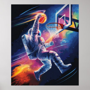 Affiche L'astronaute dunks