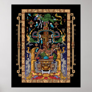 Affiche L'astronaute maya King Pakal