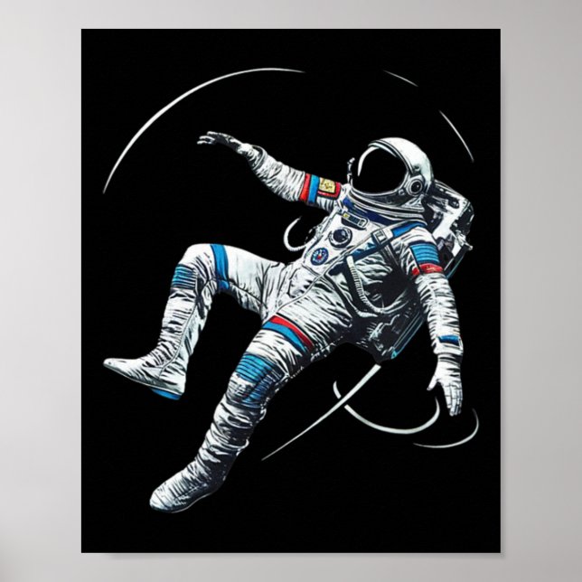 Affiche L'astronaute Muay Thai Boxing Karate Kickboxing Ma (Devant)
