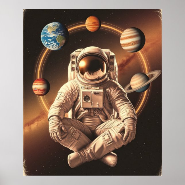 Affiche L'astronaute mûrit dans l'espace (Devant)