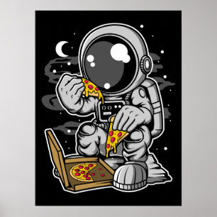 Affiche L'astronaute Pizza