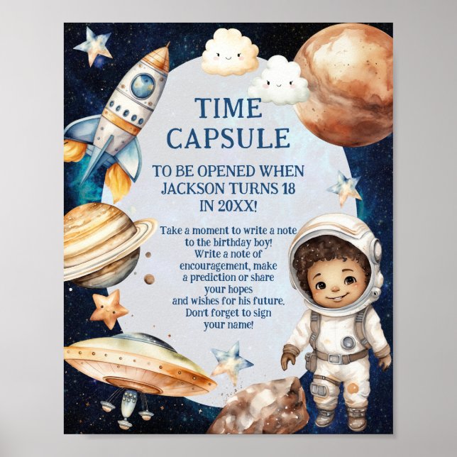 Affiche L'Astronaute Premier Voyage Autour De La Capsule S (Devant)
