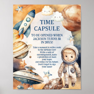 Affiche L'Astronaute Premier Voyage Autour De La Capsule S