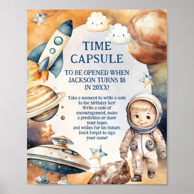 Affiche L'Astronaute Premier Voyage Autour De La Capsule S (Devant)