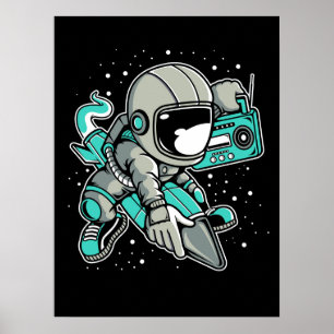Affiche L'astronaute Rocket Ride et Tunes