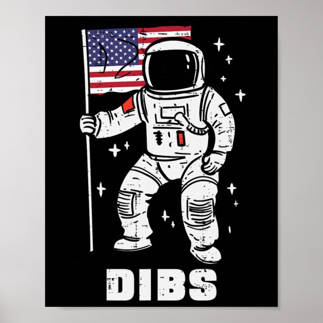 Affiche L'astronaute spatiale Dibs 4 juillet Patriot Men W (Devant)