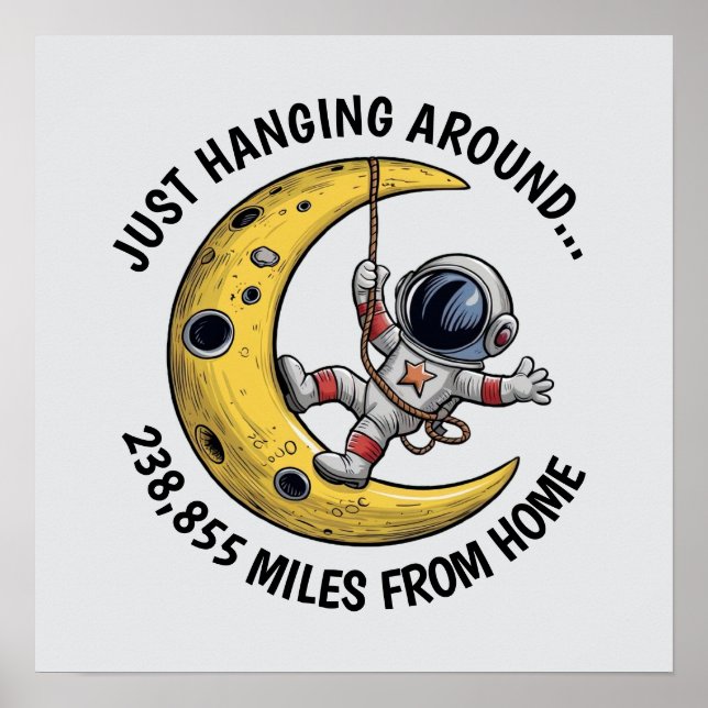 Affiche L'astronaute sur la lune (Devant)