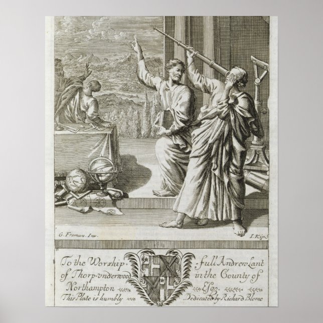 Affiche L'astronome grec Etudier les étoiles, illustration (Devant)