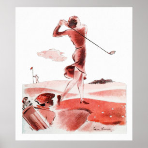 Affiche L'astuce Caddy - Vintage Golf Print 1937