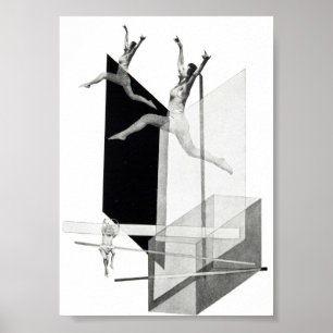 Affiche László Moholy-Nagy, hommes mécaniques, art moderne