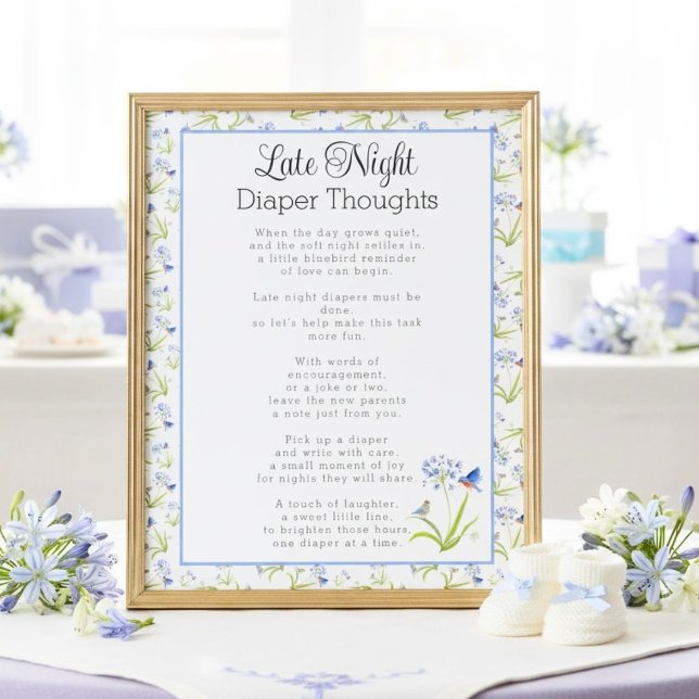 Affiche Late Night Diaper Thoughts Lily with Bluebird (Créateur téléchargé)