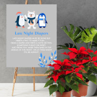 Late Night Diaper Winter Wonderland pingouins ours