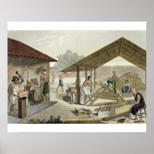 Affiche L'atelier de menuiserie dans Kupang, Timor,