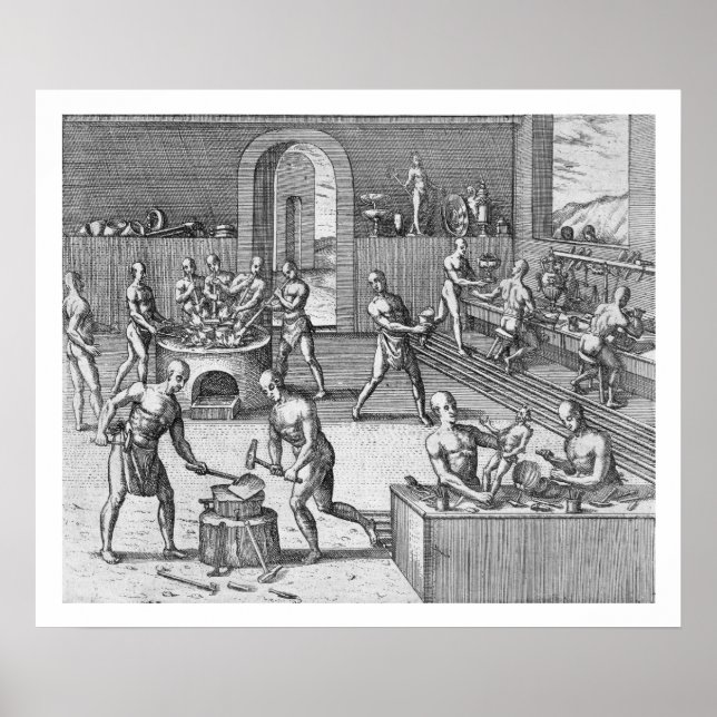 Affiche L'atelier des orfèvres d'Atahualpa à Quito, f (Devant)