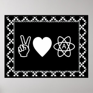 Affiche L'athéisme d'amour pour la paix
