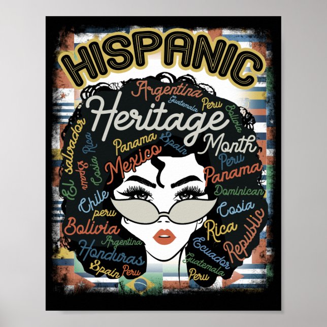 Affiche Latina Femmes Art Hispanique Mois du patrimoine la (Devant)