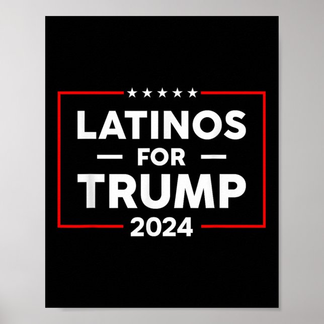 Affiche Latinos pour Trump 2024 (Devant)