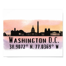 Latitude et longitude Skyline de Washington DC