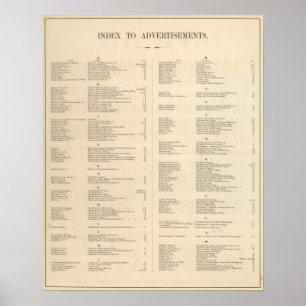 Affiche L'atlas américain de Colton de page titre de verso