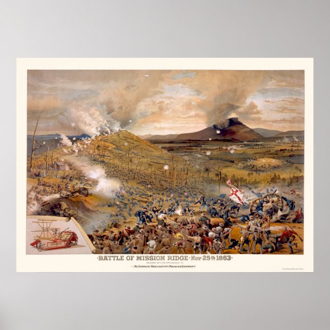 Affiche L'attaque de l'Union pendant la bataille de Missio (Devant)
