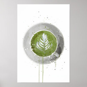 Affiche Latte au matcha