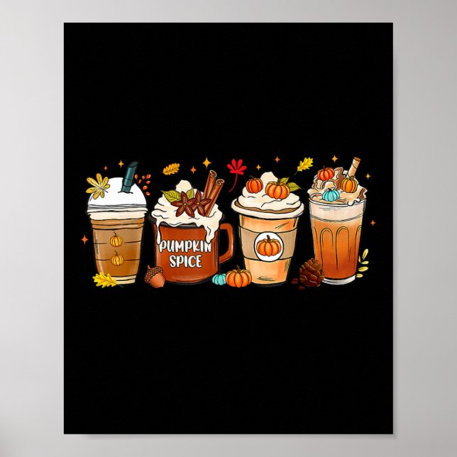 Affiche Latte épice citrouille (Devant)