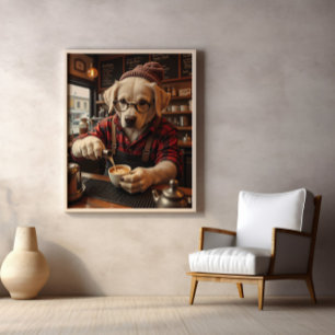 Affiche Latte Love Du Labrador Barista