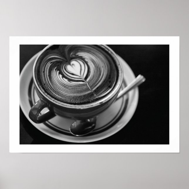 Affiche Latte noire et blanche (Devant)