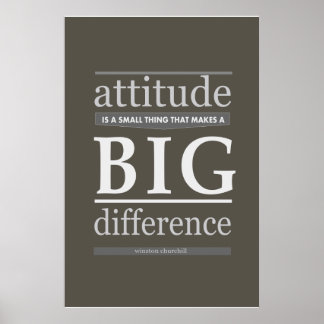 Affiche L'attitude de Churchill est une petite chose qui f