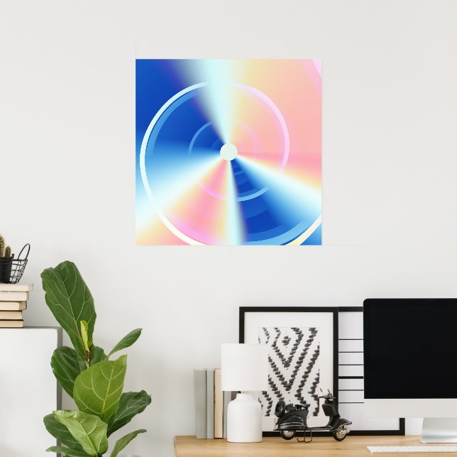 Affiche L'aube du matin, hypnotique psychédélique (Bureau à domicile)