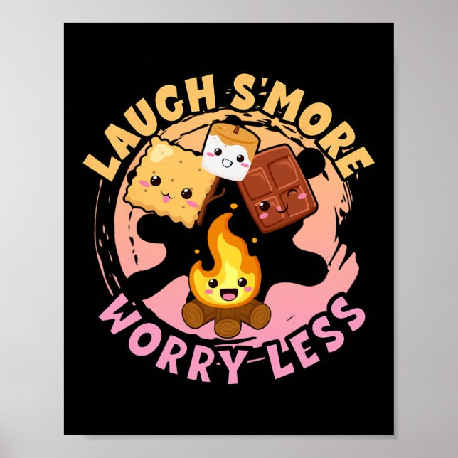 Affiche Laugh S'more Worry Less Weekend Clamping Children  (Devant)