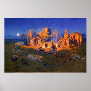 Affiche Laugh tue Lonesome Cowboys C M Russell 1925