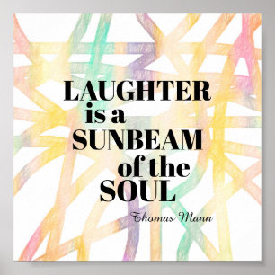 Affiche laughter is a sunbeam literary Thomas Mann quote