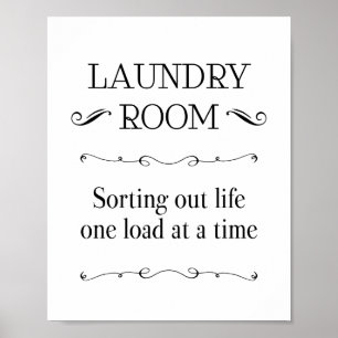 Affiche Laundry Room Sorting Life One Load At A Time Funny