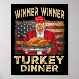 Affiche Lauréat Dîner Turquie Dîner Thanksgiving Donald Tr