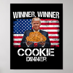 Affiche Lauréat du dîner Cookie Dinner Funny Trump 2024 47