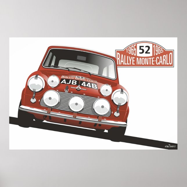 Affiche Lauréat du Rallye Monte Carlo 1965 (Devant)