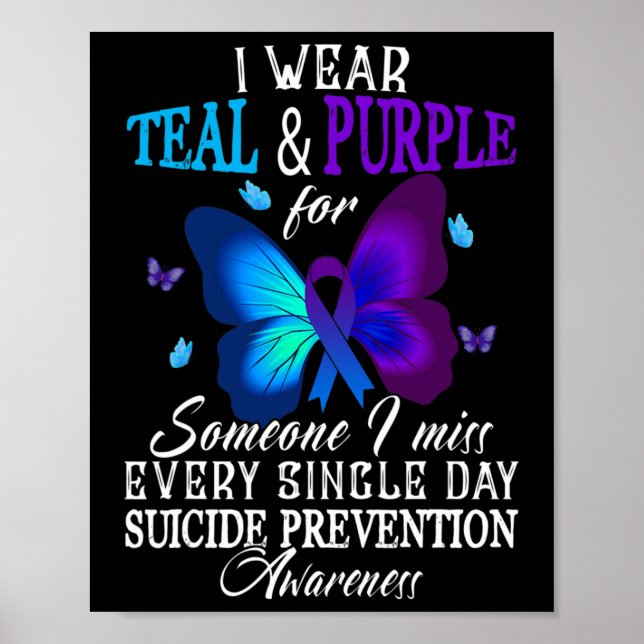 Affiche Lauréats turquoises Et Violets De Prévention Du Su (Devant)