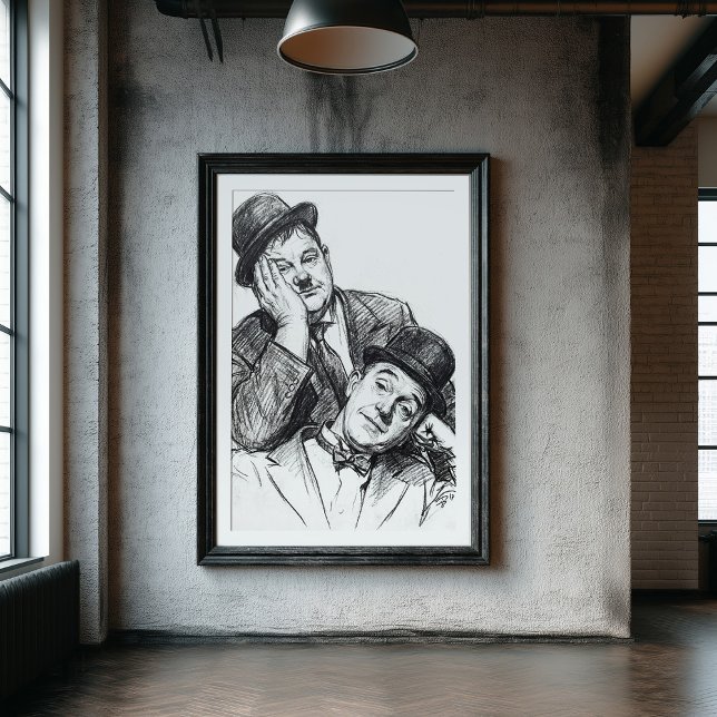 Affiche Laurel and Hardy - Another Fine Mess - Vintage (Créateur téléchargé)