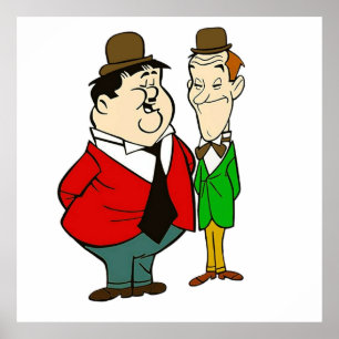 Affiche Laurel and Hardy cartoon