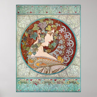 Affiche Laurel, Art Nouveau Illustration by Alphonse Mucha