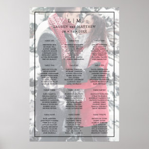 Affiche Lauren Monogram Photo Mariage élégant