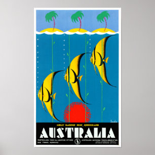 Affiche L'Australie a reconstitué l'affiche de Vintage