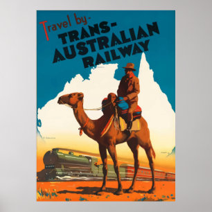 Affiche L'Australie - chemin de fer d'Australien de