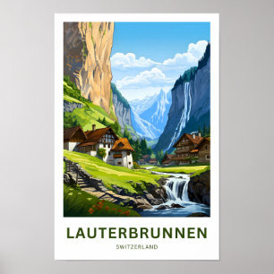 Affiche Lauterbrunnen Suisse Travel Print
