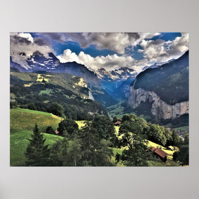 Affiche Lauterbrunnen Valley, Suisse (Devant)