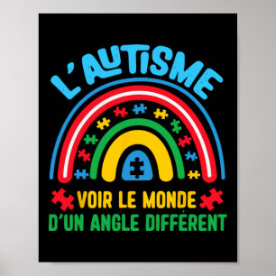 Affiche L'Autisme À La Vue Du Monde D'Un Autisme Angle Con