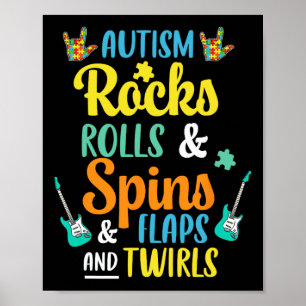Affiche L'autisme balance et roule, tourne et bat des aile